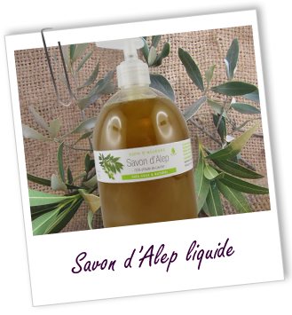 Savon Alep liquide à 15% d'huile de baies laurier Aroma-Zone