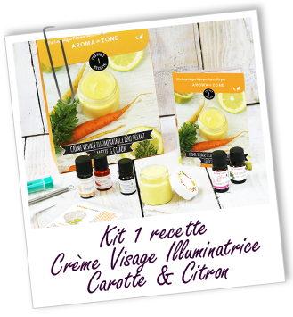 Coffret cosmétique maison Crème visage illuminatrice Zéro défaut Carotte & Citron Aroma-Zone