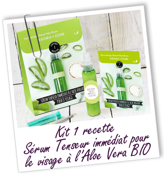 Coffret cosmétique maison Sérum tenseur immédiat à l'Aloe Vera pour le visage Aroma-Zone