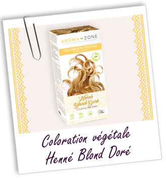 Coloration végétale henné blond doré BIO - Aroma-Zone