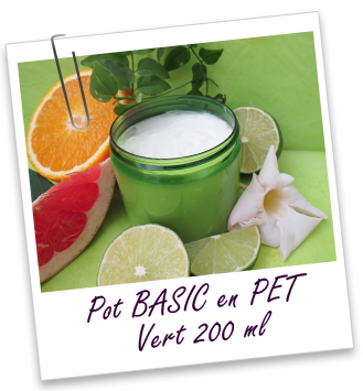Pot PET recyclé 200 ml vert BASIC Aroma-Zone