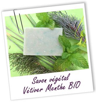 Savon artisanal Vétiver- Menthe BIO Aroma-Zone