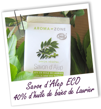 Savon Alep ECO à 40% d'huile de baies de laurier Aroma-Zone
