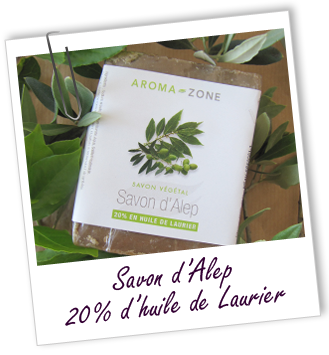 Savon Alep à 20% d'huile de baies de Laurier Aroma-Zone