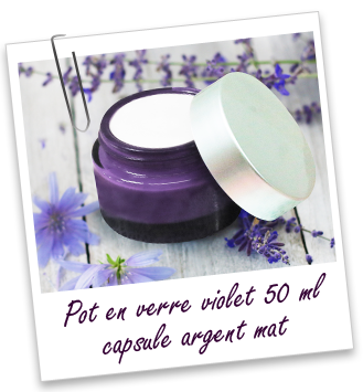 Pot verre violet 50 ml Aroma-Zone