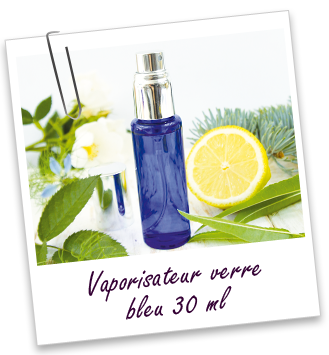 Mini-vaporisateur en verre bleu 30 ml Aroma-Zone