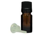 Flacons en verre ambré 5 ml avec capsules codigouttes (lot de 5) Aroma-Zone