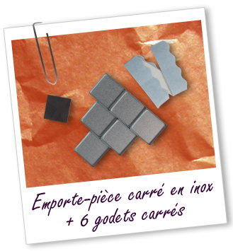 Matériel de compactage : Emporte-pièce + godets carrés Aroma-Zone