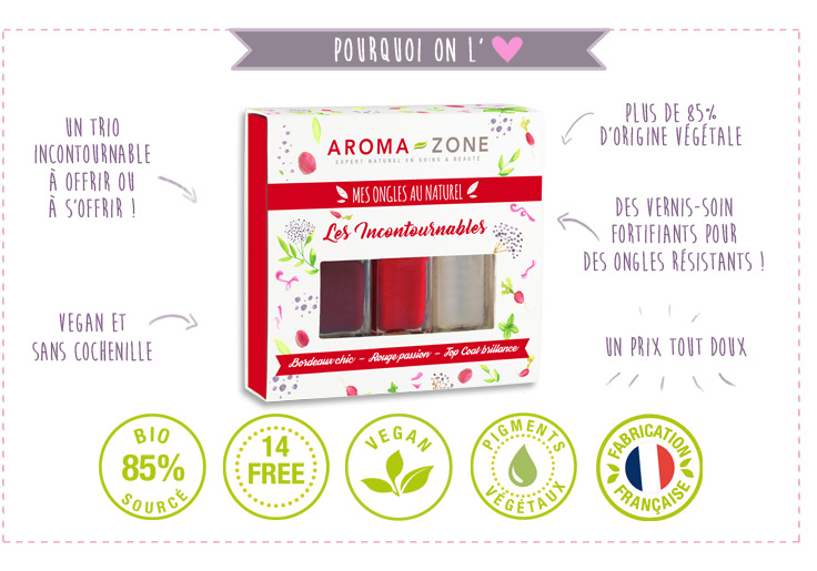 Coffret Vernis à ongles naturels AromaZone