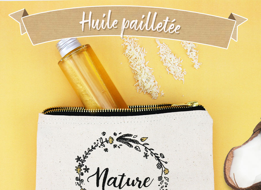 Huile pailletée noix de Macadamia & Coco