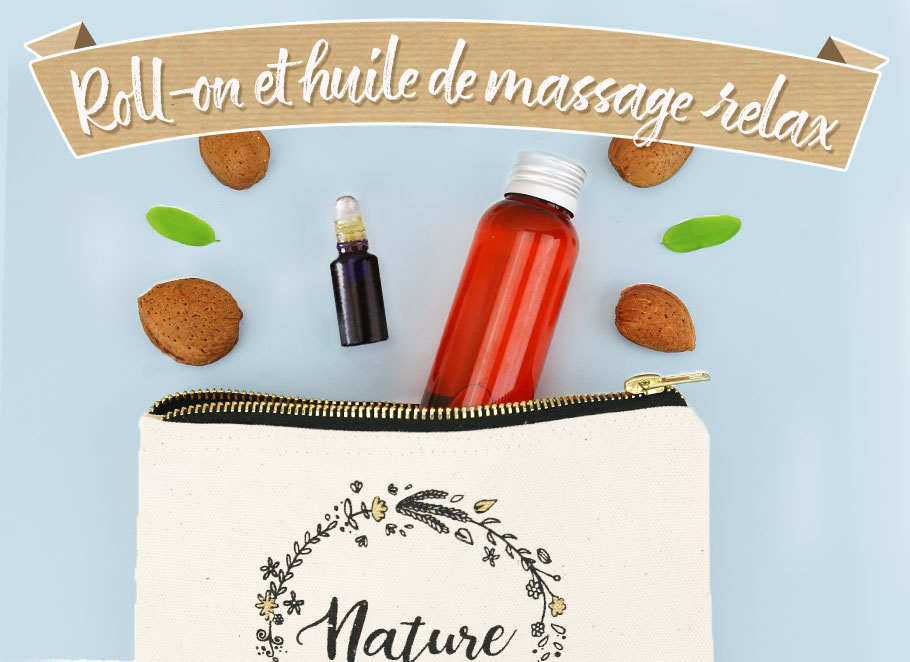 Le roll-on et l’huile de massage Instant relax