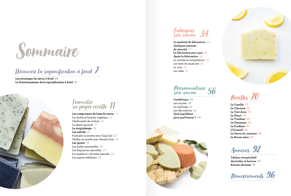 Livre Savons naturels à faire soimême AromaZone