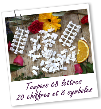 Tampon 68 lettres 20 chiffres et 8 symboles Aroma-Zone Tampon 68 lettres 20 chiffres et 8 symboles Aroma-Zone
