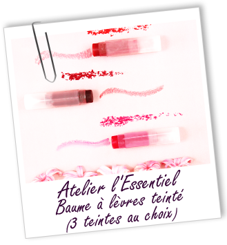 Atelier l'Essentiel - Baume à lèvres teinté : 3 teintes au choix Atelier l'Essentiel - Baume à lèvres teinté : 3 teintes au choix
