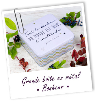Boîte en métal BONHEUR Aroma-Zone Boîte en métal BONHEUR Aroma-Zone