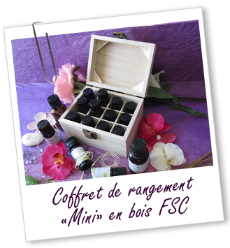 Coffret de rangement en bois Mini Aroma-Zone Coffret de rangement en bois Mini Aroma-Zone