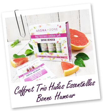 Coffret trio d'huiles essentielles - Bonne humeur Coffret trio d'huiles essentielles - Bonne humeur