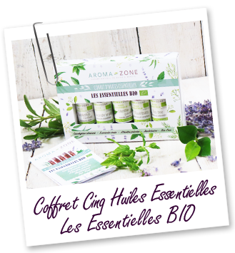 Coffret cinq huiles essentielles - Les Essentielles BIO Coffret cinq huiles essentielles - Les Essentielles BIO