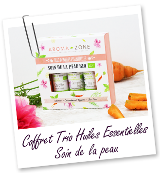 Coffret trio d'huiles essentielles - Soin de la peau BIO Coffret trio d'huiles essentielles - Soin de la peau BIO