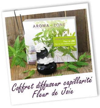 Coffret diffuseur capillarité Fleur de Joie Aroma-Zone Coffret diffuseur capillarité Fleur de Joie Aroma-Zone