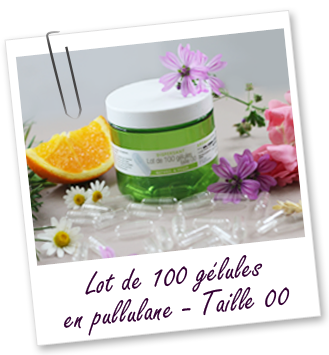 Lot de 100 gélules en pullulane Taille 00 Aroma-Zone Lot de 100 gélules en pullulane Taille 00 Aroma-Zone