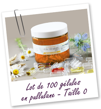 Lot de 100 gélules en pullulane Taille 0 Aroma-Zone Lot de 100 gélules en pullulane Taille 0 Aroma-Zone