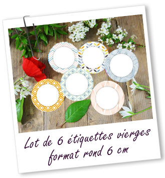 Lot de 6 étiquettes vierges grand format rond Aroma-Zone Lot de 6 étiquettes vierges grand format rond Aroma-Zone