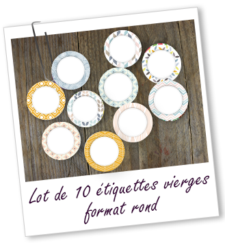Lot de 10 étiquettes vierges format Rond Aroma-Zone Lot de 10 étiquettes vierges format Rond Aroma-Zone