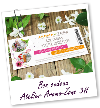 Bon cadeau Atelier Aroma-Zone de 3H Bon cadeau Atelier Aroma-Zone de 3H
