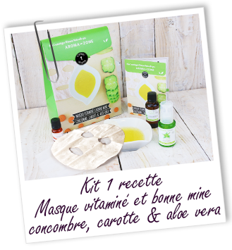 Coffret cosmétique maison Masque vitaminé et bonne mine Concombre, Carotte & Aloe vera Coffret cosmétique maison Masque vitaminé et bonne mine Concombre, Carotte & Aloe vera