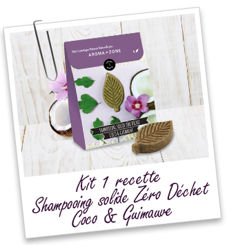 Coffret cosmétique maison Shampooing solide zéro déchet Coco & Guimauve Aroma-Zone Coffret cosmétique maison Shampooing solide zéro déchet Coco & Guimauve Aroma-Zone