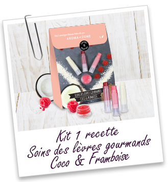 Coffret cosmétique maison Soins des lèvres gourmands Coco & Framboise Aroma-Zone Coffret cosmétique maison Soins des lèvres gourmands Coco & Framboise Aroma-Zone