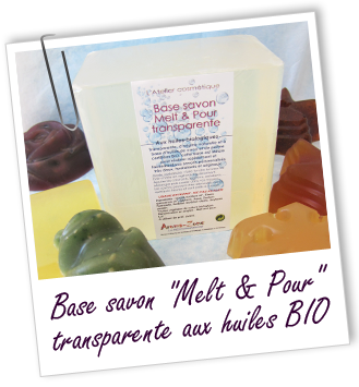 Base Melt & Pour transparente aux huiles BIO Aroma-Zone Base Melt & Pour transparente aux huiles BIO Aroma-Zone