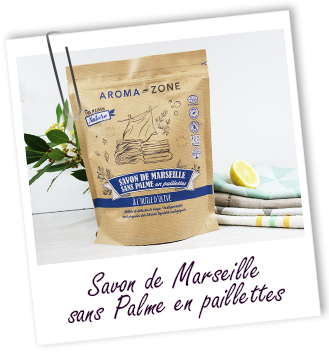 Savon de Marseille sans palme en paillettes Aroma-Zone