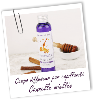 Composition pour diffuseur par capillarité CANNELLE MIELLEE Aroma-Zone Composition pour diffuseur par capillarité CANNELLE MIELLEE Aroma-Zone