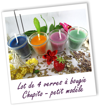 Lot de 4 verres à bougie Chupito - petit modèle Aroma-Zone Lot de 4 verres à bougie Chupito - petit modèle Aroma-Zone