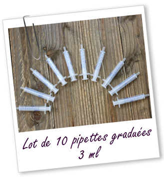 Pipettes graduées 3 ml (lot de 10) Aroma-Zone Pipettes graduées 3 ml (lot de 10) Aroma-Zone
