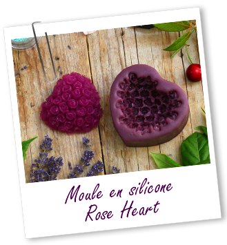 Moule en silicone Rose Heart Aroma-Zone Moule en silicone Rose Heart Aroma-Zone