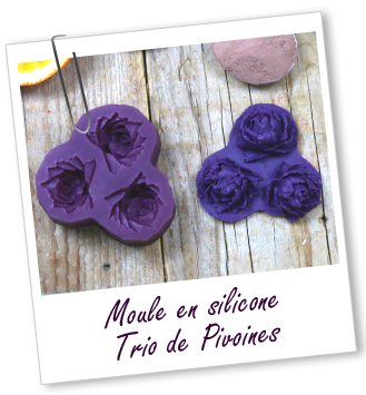 Moule en silicone Trio de pivoines Aroma-Zone Moule en silicone Trio de pivoines Aroma-Zone