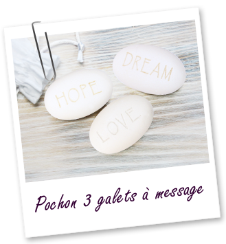 Pochon de 3 galets à message Aroma-Zone Pochon de 3 galets à message Aroma-Zone