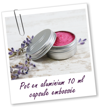 Pot en aluminium 10 ml avec capsule embossée Aroma-Zone Pot en aluminium 10 ml avec capsule embossée Aroma-Zone