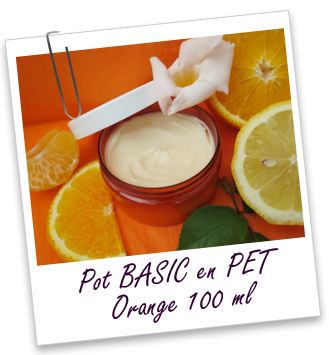 Pot PET recyclé 100 ml orange BASIC Aroma-Zone Pot PET recyclé 100 ml orange BASIC Aroma-Zone