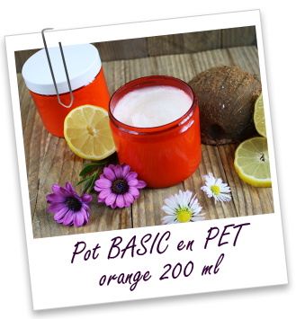 Pot PET recyclé 200 ml orange BASIC Aroma-Zone Pot PET recyclé 200 ml orange BASIC Aroma-Zone