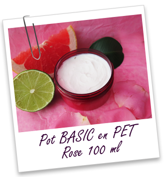 Pot PET recyclé 100 ml rose BASIC Aroma-Zone Pot PET recyclé 100 ml rose BASIC Aroma-Zone