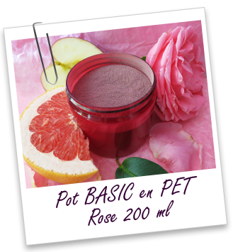 Pot PET recyclé 200 ml rose BASIC Aroma-Zone
