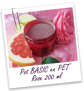 Pot PET recyclé 200 ml rose BASIC Aroma-Zone Pot PET recyclé 200 ml rose BASIC Aroma-Zone