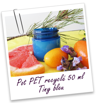 Pot PET recyclé 50 ml bleu TINY Aroma-Zone Pot PET recyclé 50 ml bleu TINY Aroma-Zone