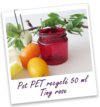 Pot PET recyclé 50 ml rose TINY Aroma-Zone