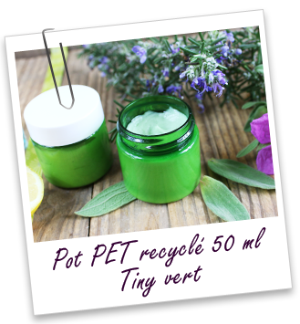 Pot PET recyclé 50 ml vert TINY Aroma-Zone Pot PET recyclé 50 ml vert TINY Aroma-Zone