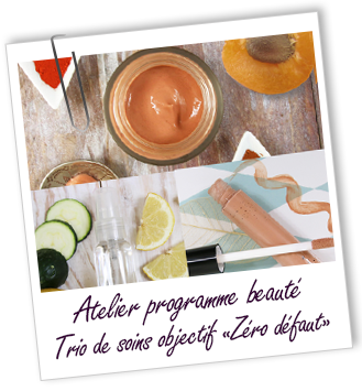 Atelier Programme beauté - Trio de soins objectif Atelier Programme beauté - Trio de soins objectif